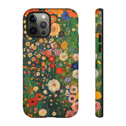 Gustav Klimt Style Flower Garden Painting Phone Case