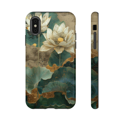 Zen Stained Glass Lotus Floral Design Phone Case