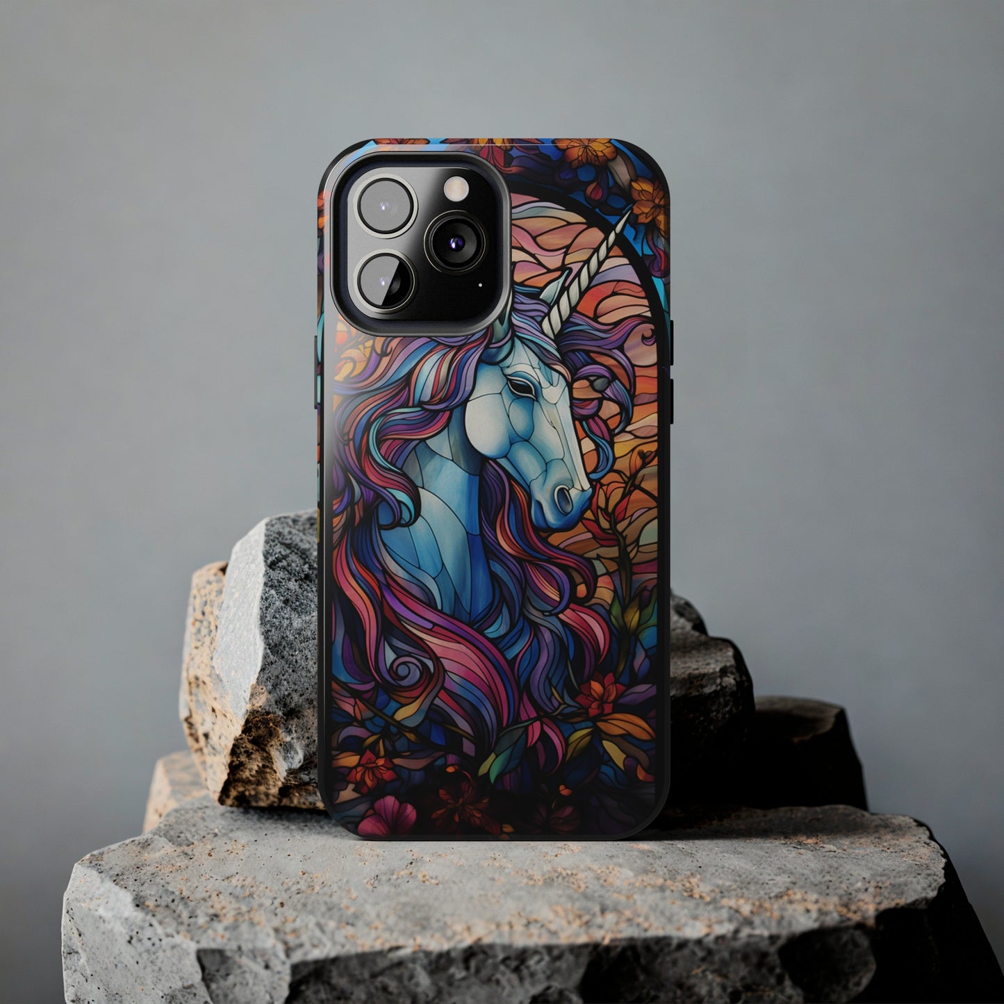 Unicorn Stained Glass iPhone Case | Mythical Beauty and Device Protection