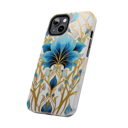 Floral Elegance: Art Deco Stained Glass iPhone Case | Vintage Glamour in Modern Protection iPhone Case for Models 11 through 14 Pro Max