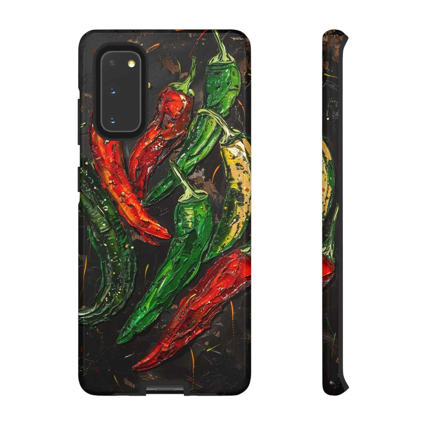 Green and Red Chili Peppers Phone Case