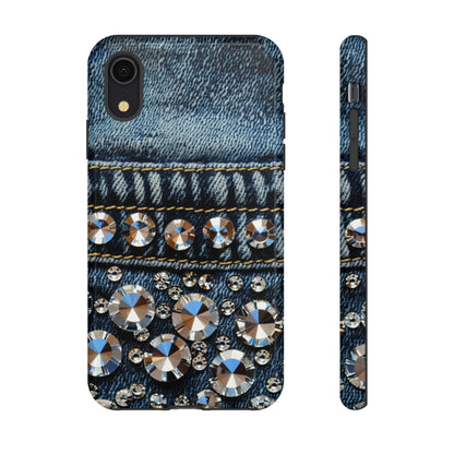 Blue Jean Queen Rhinestone Bling Phone Case