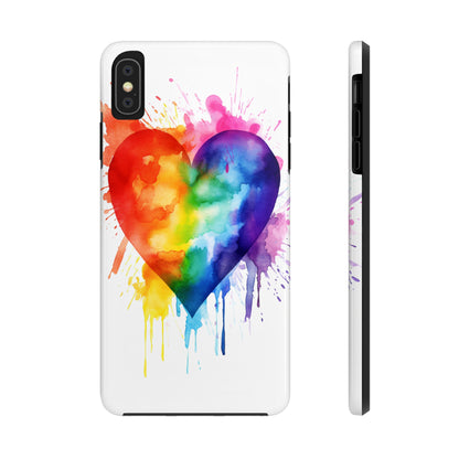 Gay Pride Rainbow Heart iPhone Case | Embrace Love, Equality, and LGBTQ+ Pride