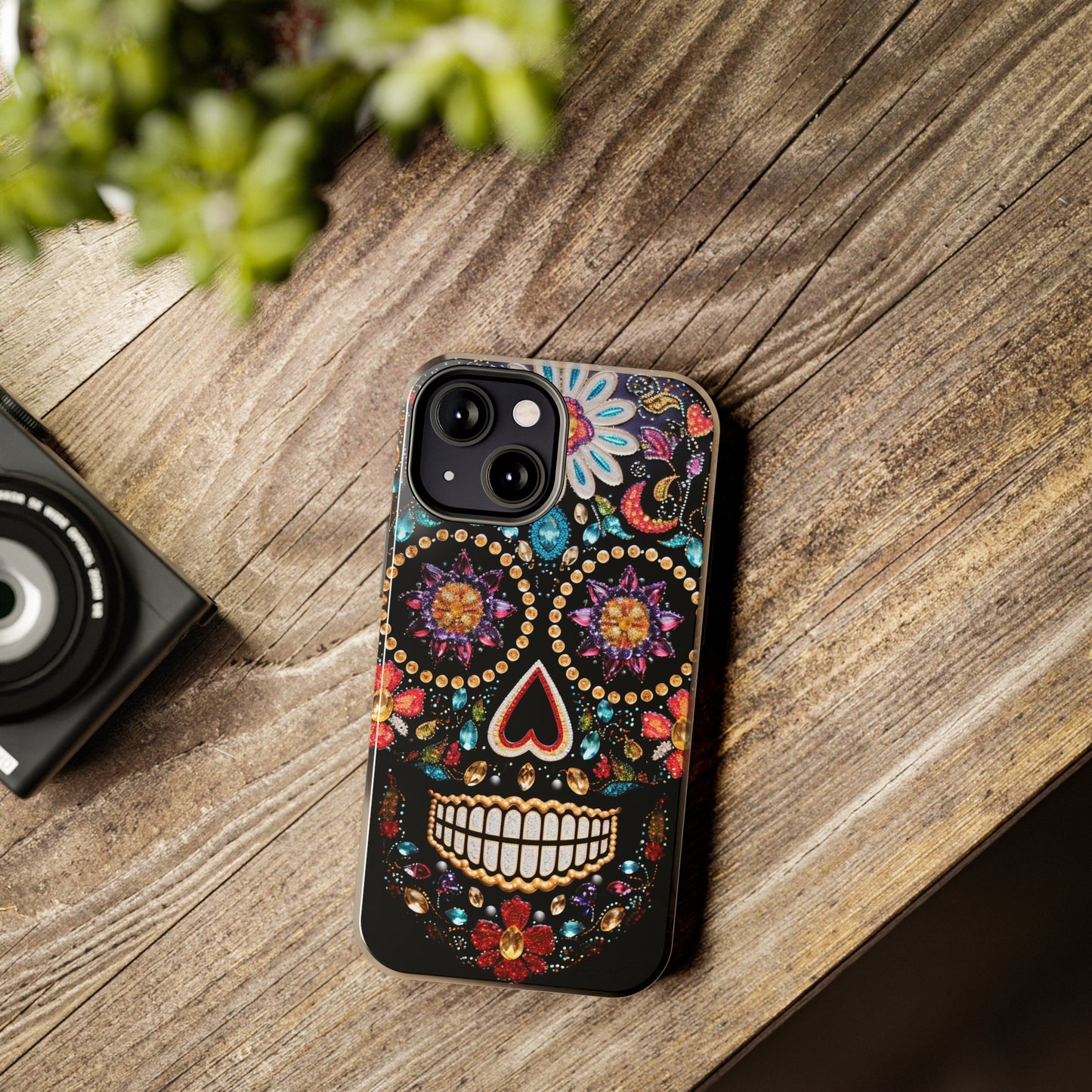 Sugar Skull iPhone Case | Dia de los Muertos Design for Apple iPhone | Halloween Aesthetic