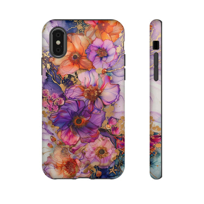 Google Pixel cases with vibrant flower art