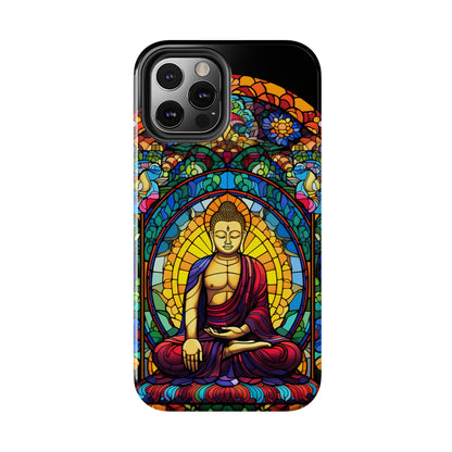 Stained Glass Magic: Psychedelic Tibet Buddha Mandala