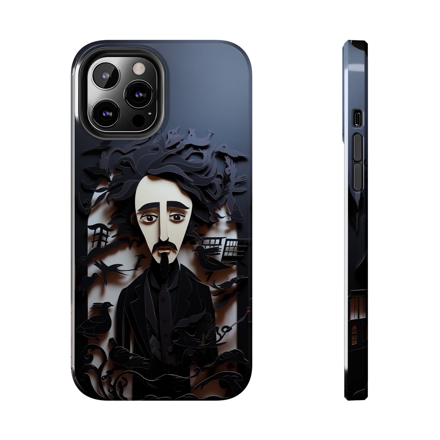 Edgar Allan Poe Gothic Halloween iPhone Case | Embrace the Dark Gothic Charm