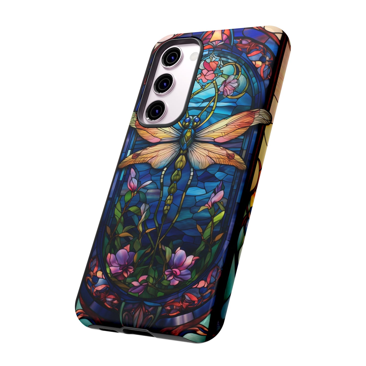 Art Nouveau Stained Glass Dragonfly Phone Case