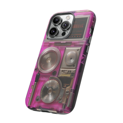 Cyberpunk Techno Gadget Walkman: Retro-Futuristic Premium Tough Phone Case | Iconic Style for iPhone, Samsung Galaxy, and Google Pixel