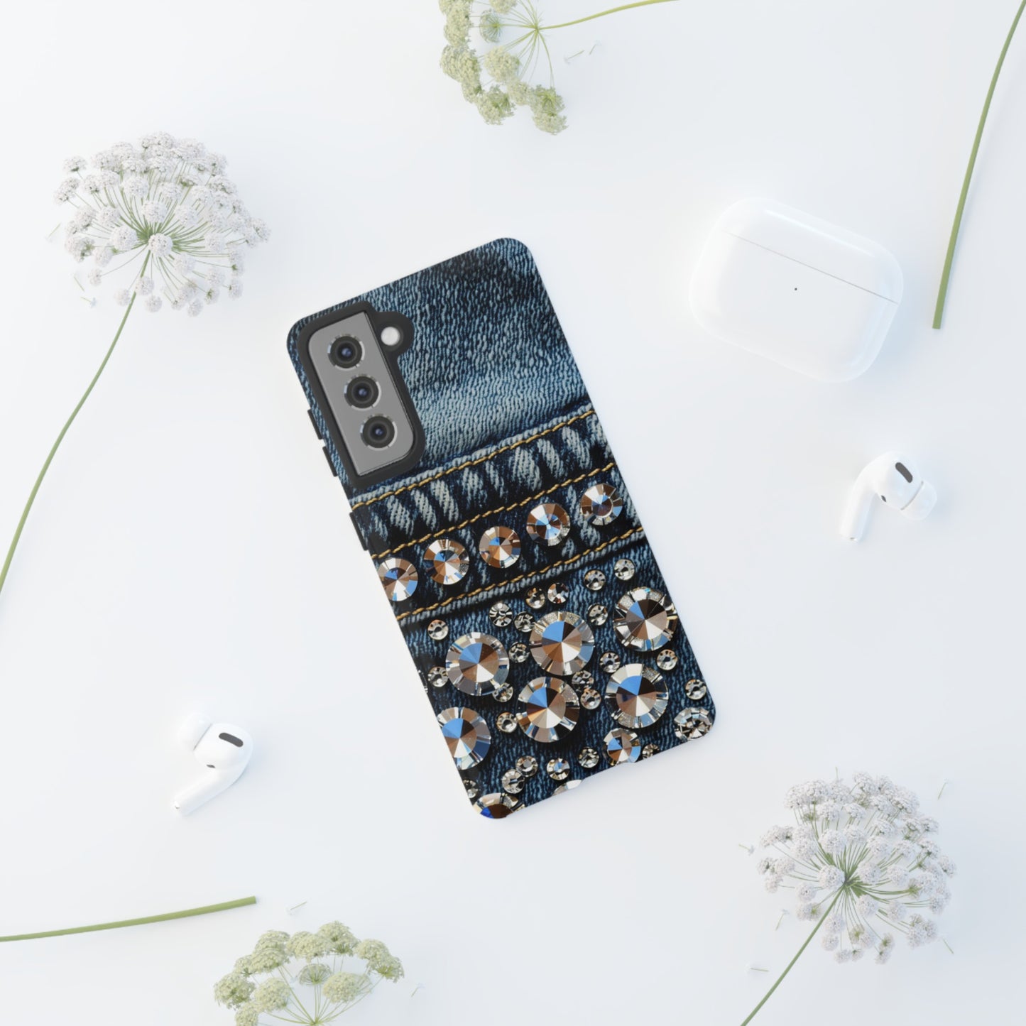 Blue Jean Queen Rhinestone Bling Phone Case