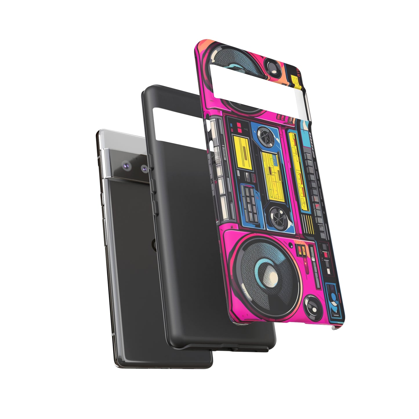 Boombox Hip Hop Music iPhone Case | Embrace Retro Vibes with Urban Beats for Google Pixel, iPhone, and Samsung Cases