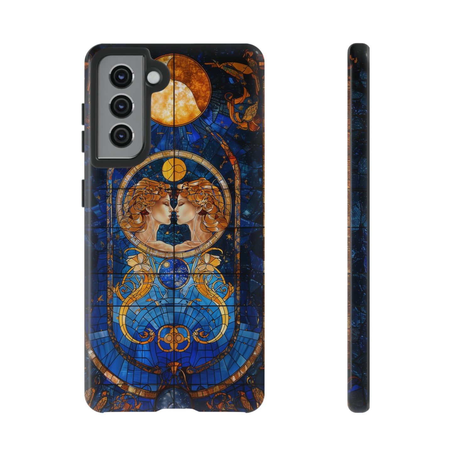 Gemini Astrology Stained Glass Phone Case