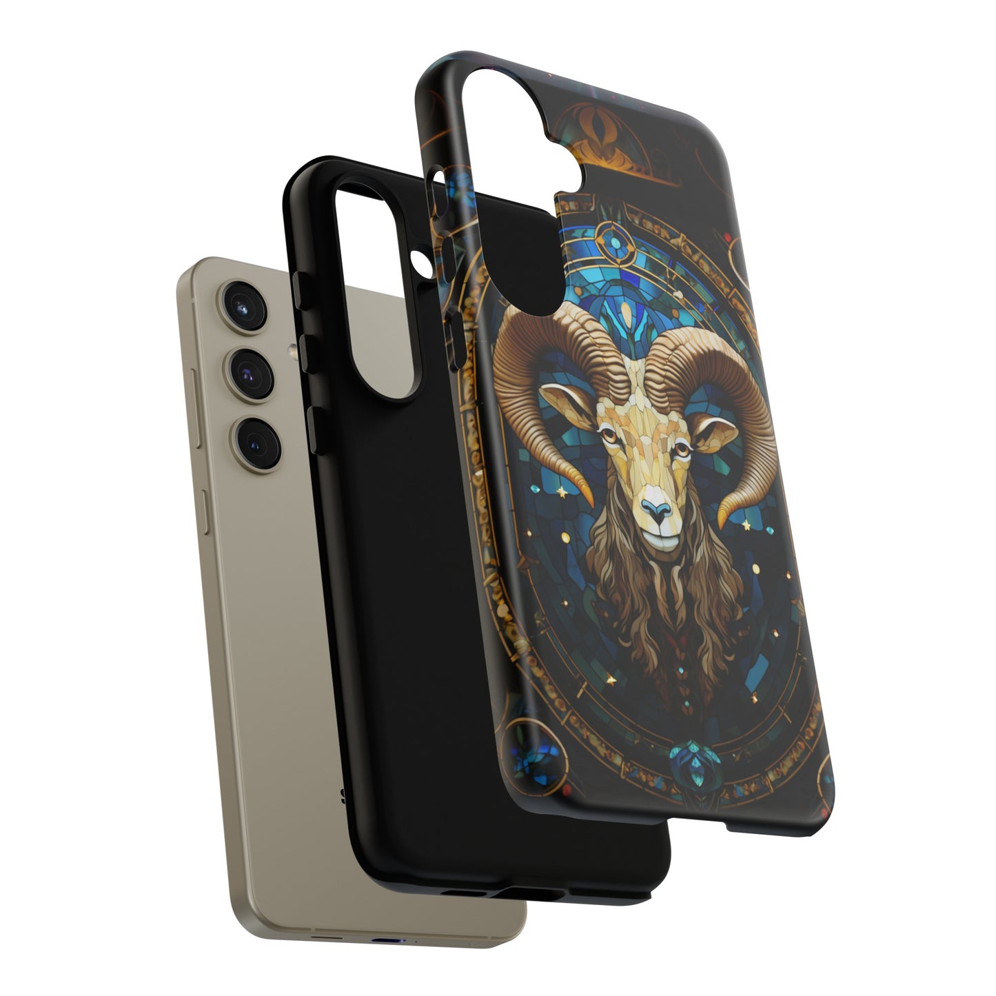 Aries Astrology Stained Glass Design Phone Case