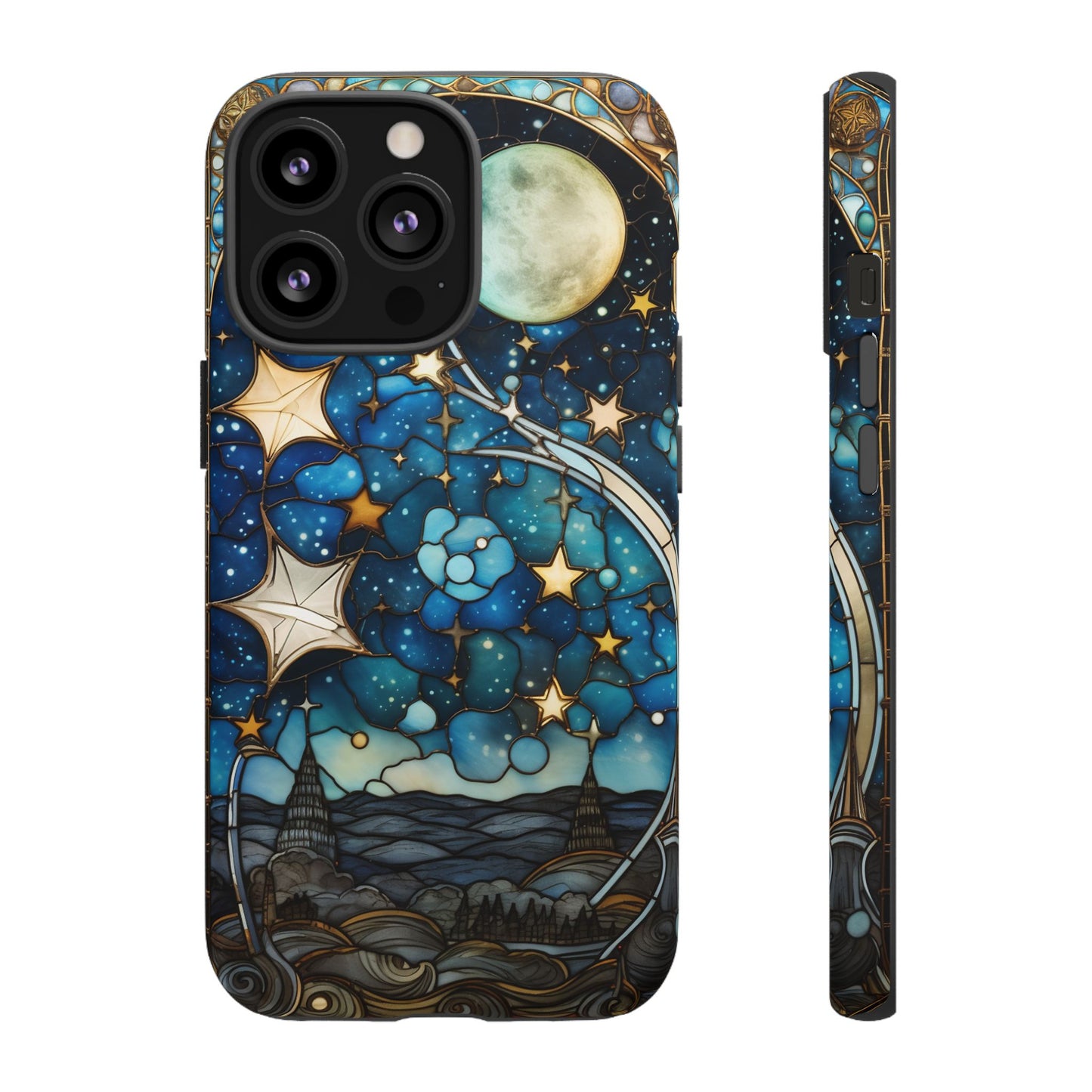 Boho Starry Night Stained Glass Artistry Phone Cover