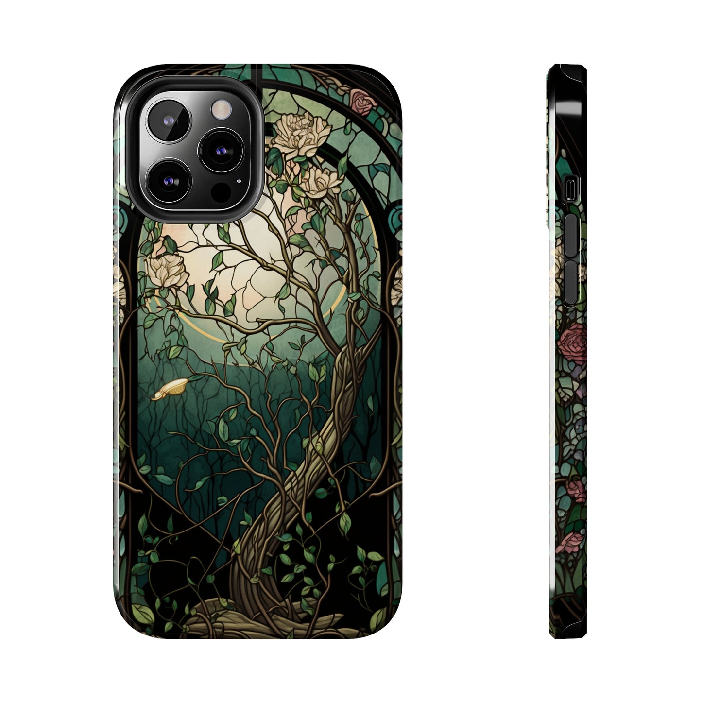 Retro Radiance: Stained Glass Floral Phone Case | Vintage Aesthetic for iPhone Models