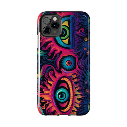 Psychedelic Art: The Eyes Upon Us iPhone Case | Embrace the Mystique of Trippy Visuals