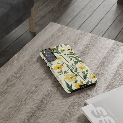 Floral Sage Yellow Wildflower Phone Case