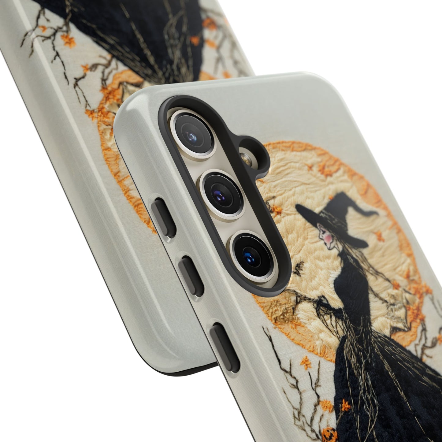 Halloween Witch Autumn iPhone Case, Embroidered Style