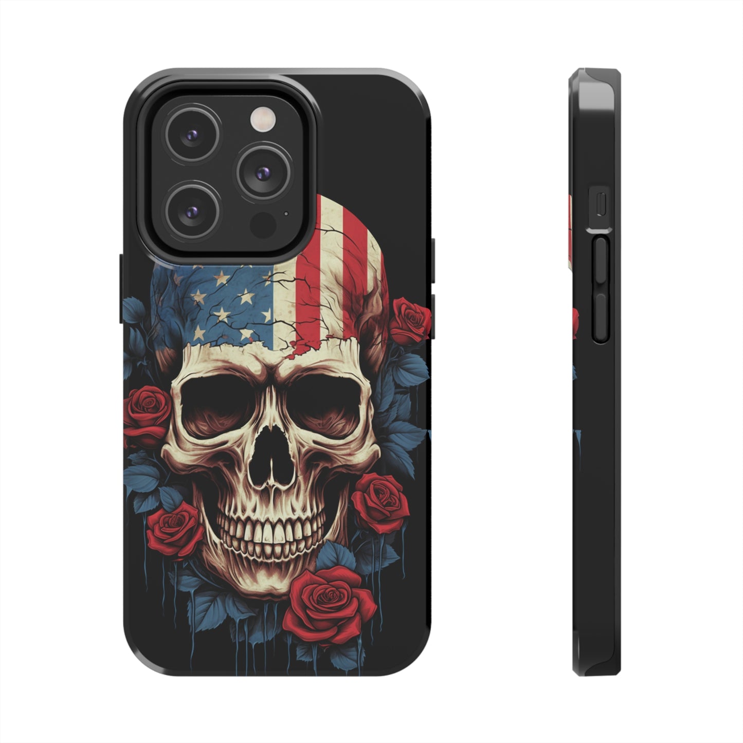 American Pride with an Edgy Spin: Skull USA Flag iPhone Case – Modern Protection Meets Patriotic Design