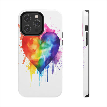 Gay Pride Rainbow Heart iPhone Case | Embrace Love, Equality, and LGBTQ+ Pride