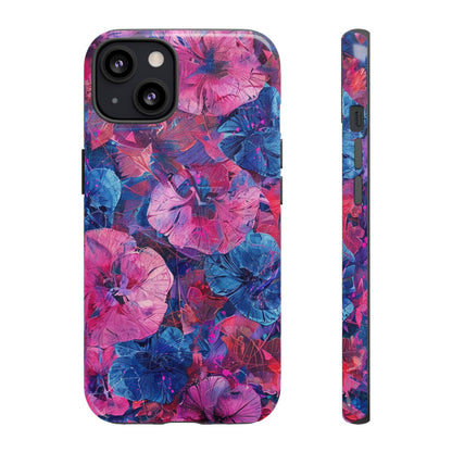 Magenta and Blue Color Floral Explosion Phone Case