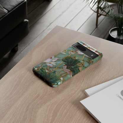 Elegant Floral Phone Case - Tough Cases with Lotus Design