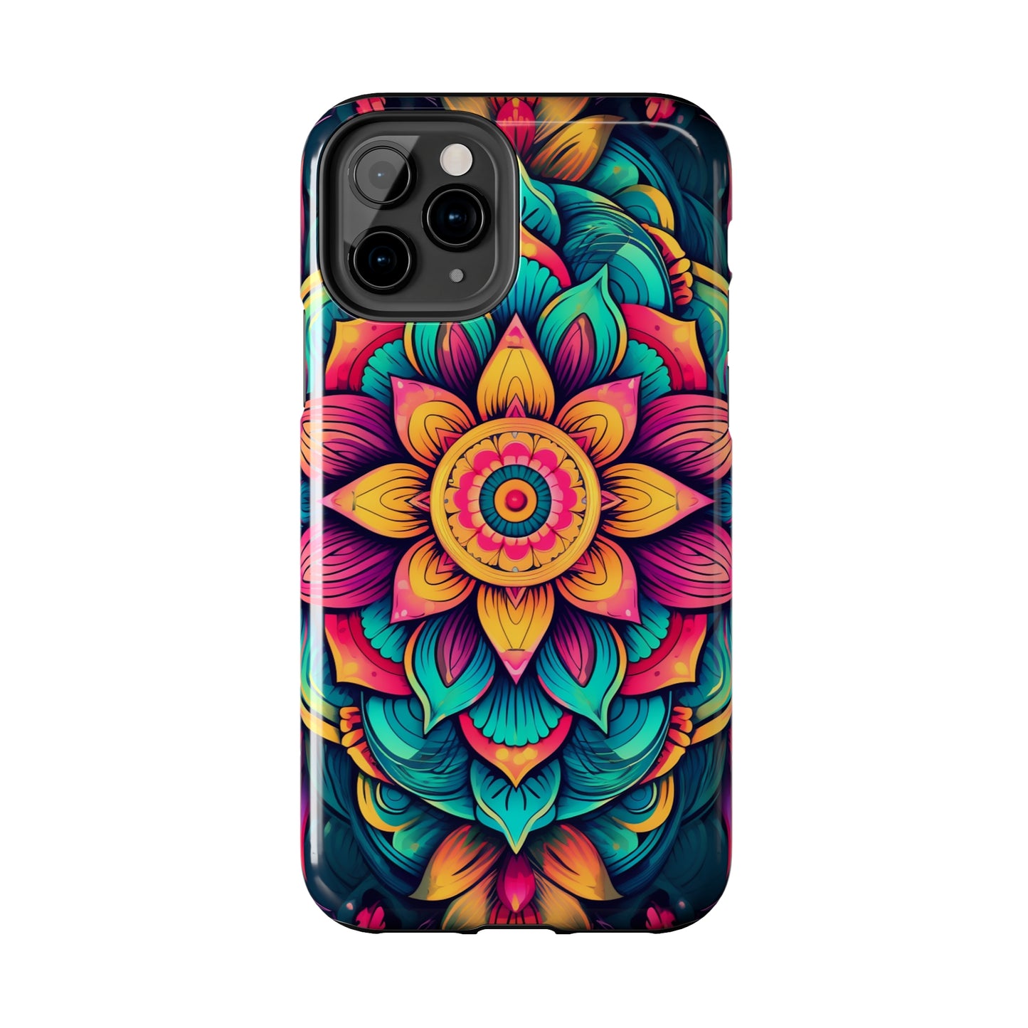 Cosmic Harmony: Rainbow Mandala | Spiritual Symmetry iPhone Case