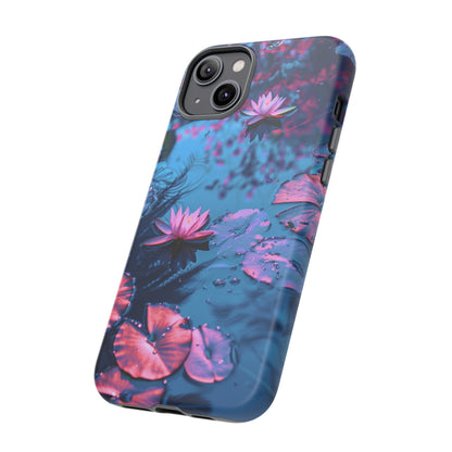 Magenta and Blue Color Zen Lily Pad Phone Case