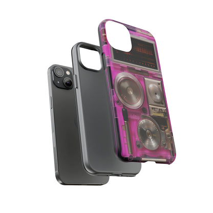 Cyberpunk Techno Gadget Walkman: Retro-Futuristic Premium Tough Phone Case | Iconic Style for iPhone, Samsung Galaxy, and Google Pixel