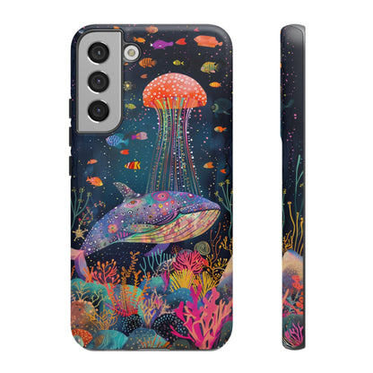 Whale Shark, Turtle, Jellyfish Phone Case