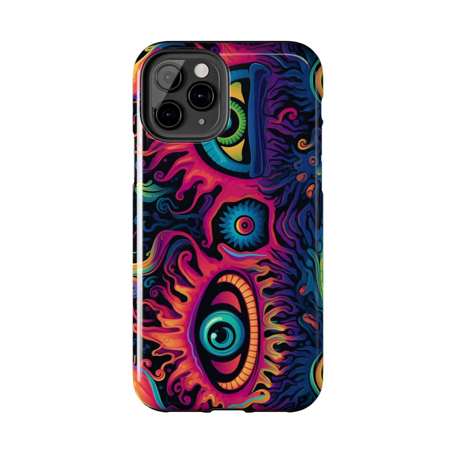 Psychedelic Art: The Eyes Upon Us iPhone Case | Embrace the Mystique of Trippy Visuals