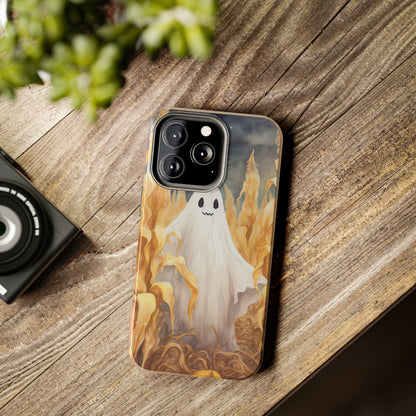 Ghost of Halloween Fall Pumpkins iPhone Case | Embrace the Spooky Autumn Vibes