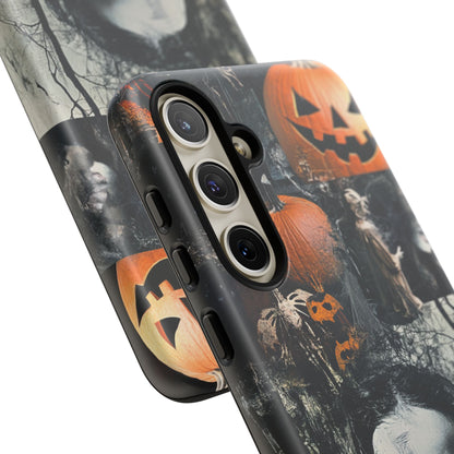 Vintage Halloween Collage Wednesday Goth Style Jackolantern Spooky Phone Cover