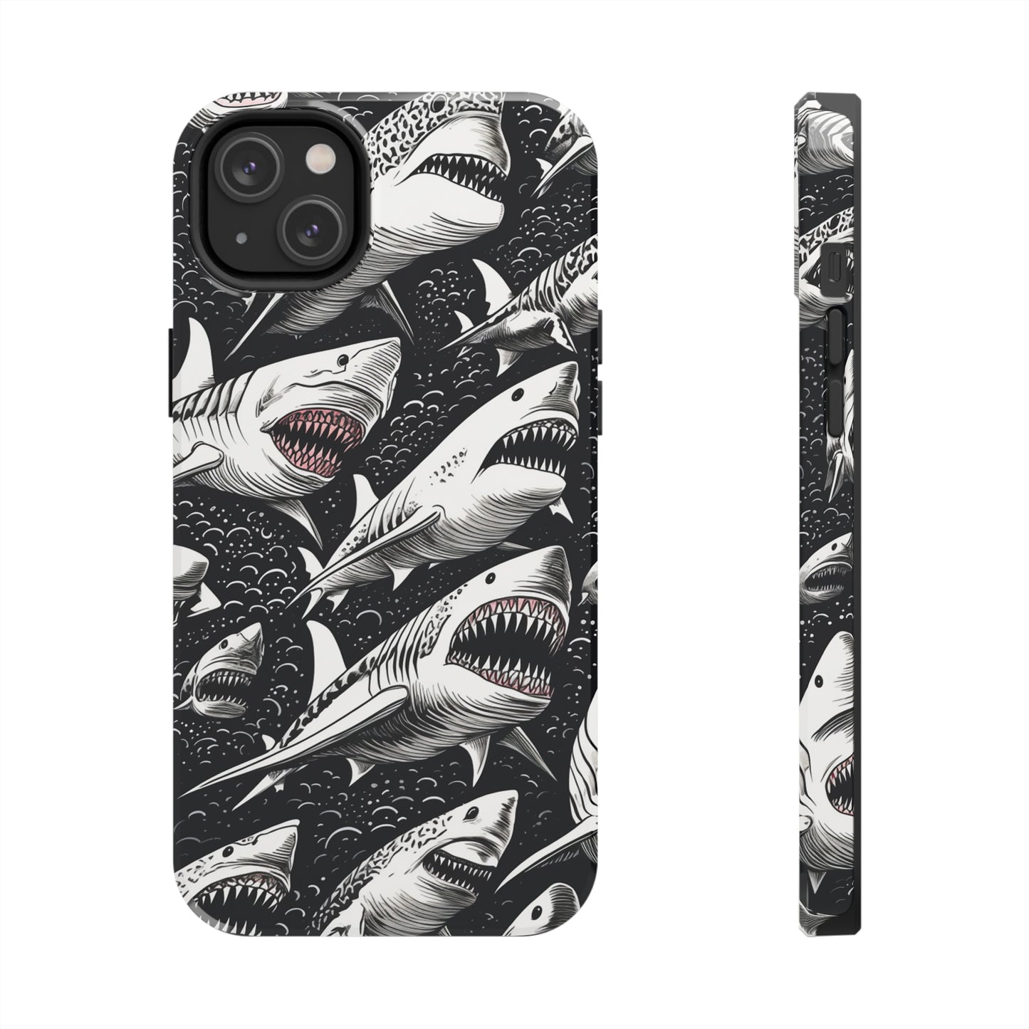 Deep Blue Mystery: Majestic Shark Design | Aquatic Adventure iPhone Case