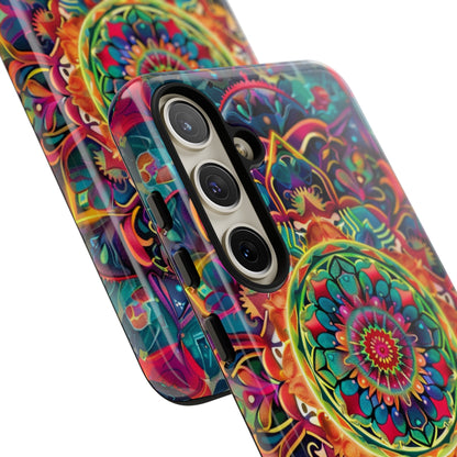 Cosmic Stained Glass Mandala Phone Case