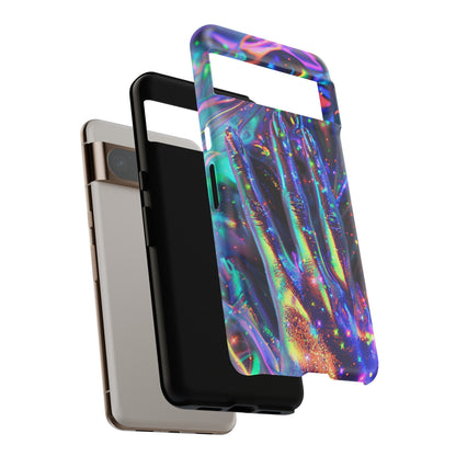 Marbled opalescent Holographic Print Phone Case