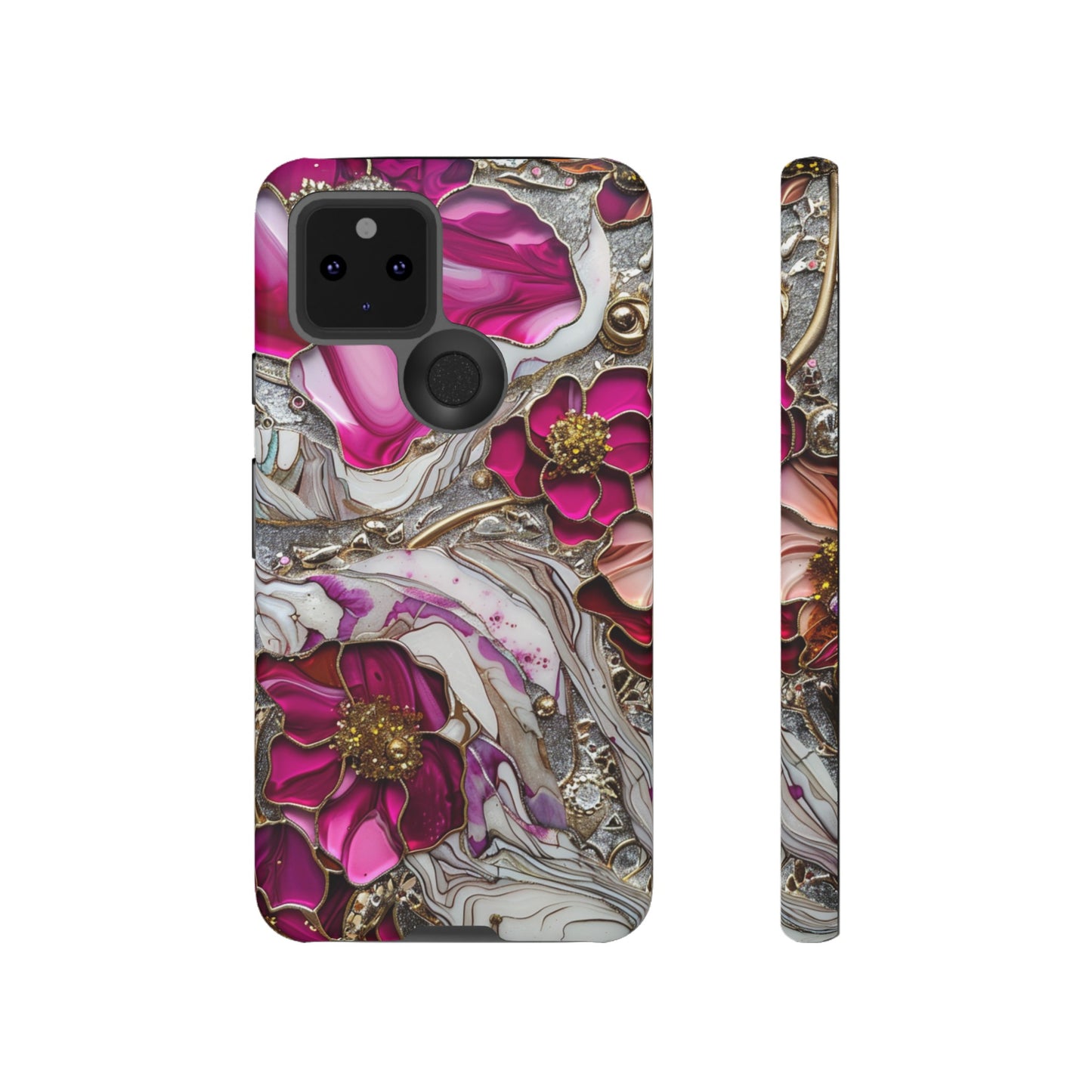 Stained Glass Magenta Floral Paisley Explosion Phone Case