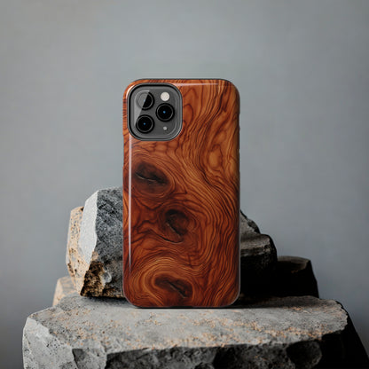 Elegant Timber: Faux Oak Wood Pattern | Dazzling Nature-Inspired iPhone Case