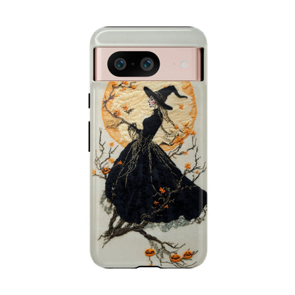 Halloween Witch Autumn iPhone Case, Embroidered Style