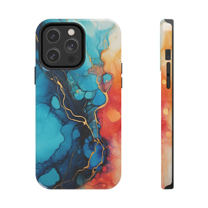 Marbled Watercolor iPhone Case | Embrace the Mesmerizing Multicolor Art