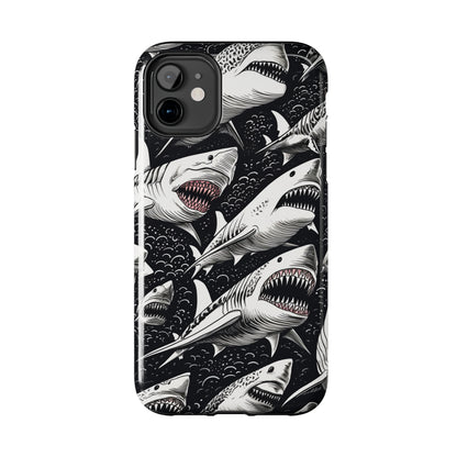 Deep Blue Mystery: Majestic Shark Design | Aquatic Adventure iPhone Case