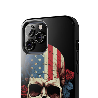 American Pride with an Edgy Spin: Skull USA Flag iPhone Case – Modern Protection Meets Patriotic Design