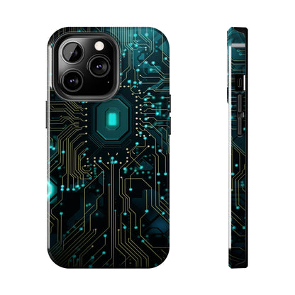 Neon Nexus: Cyberpunk Circuit Board | Futuristic Tech-Inspired iPhone Case