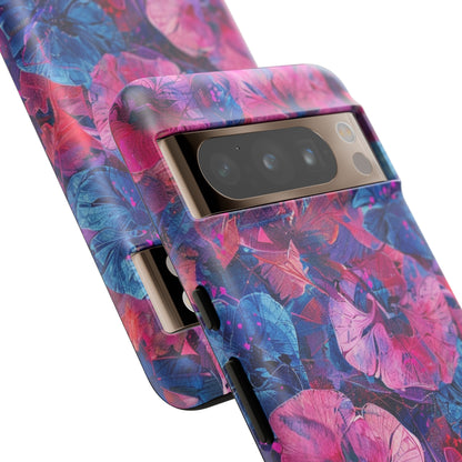 Magenta and Blue Color Floral Explosion Phone Case