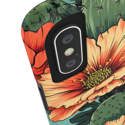 Desert Dream: Retro Vibe Cactus Tough iPhone Case