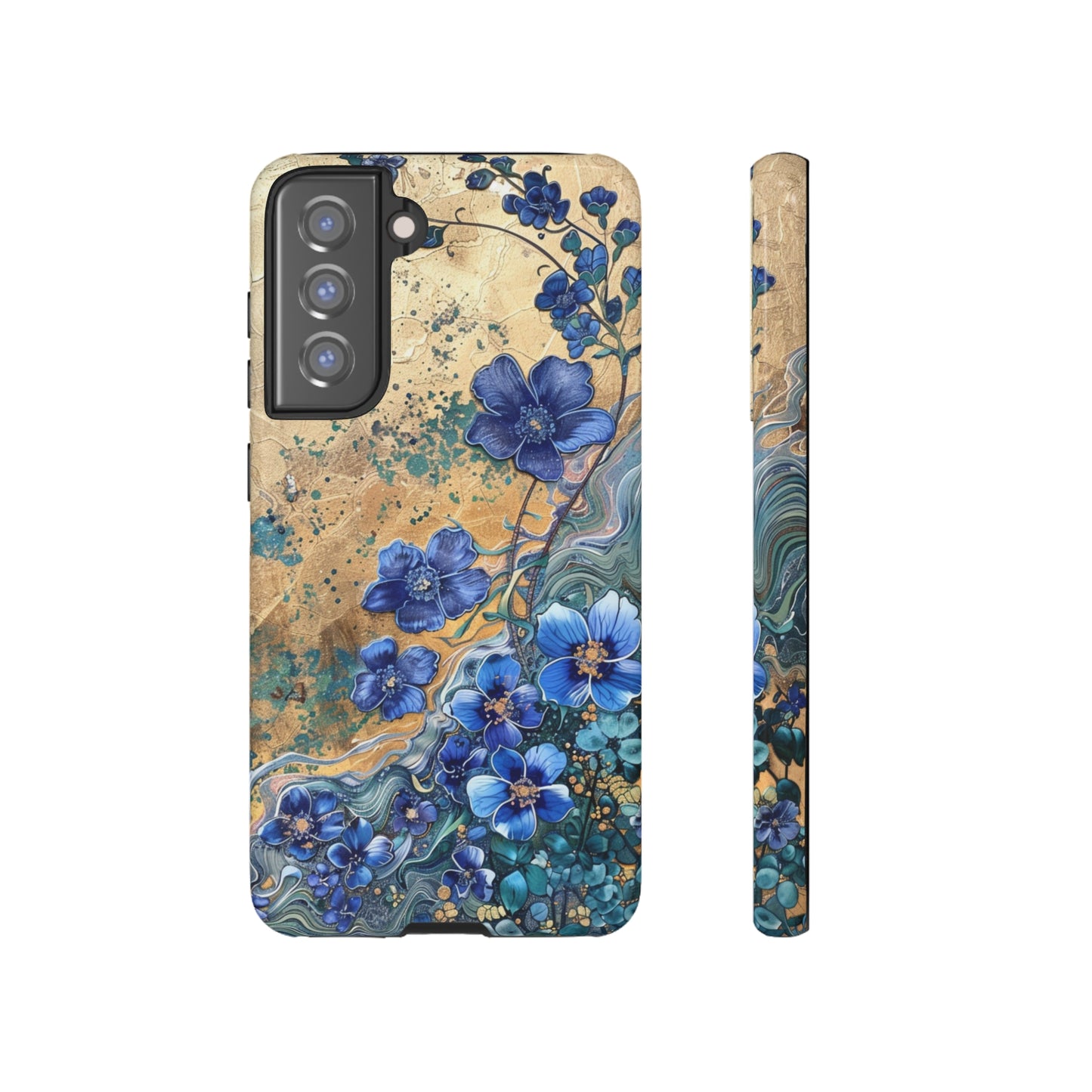 Forget Me Nots Vintage Color Splash Floral Design Phone Case