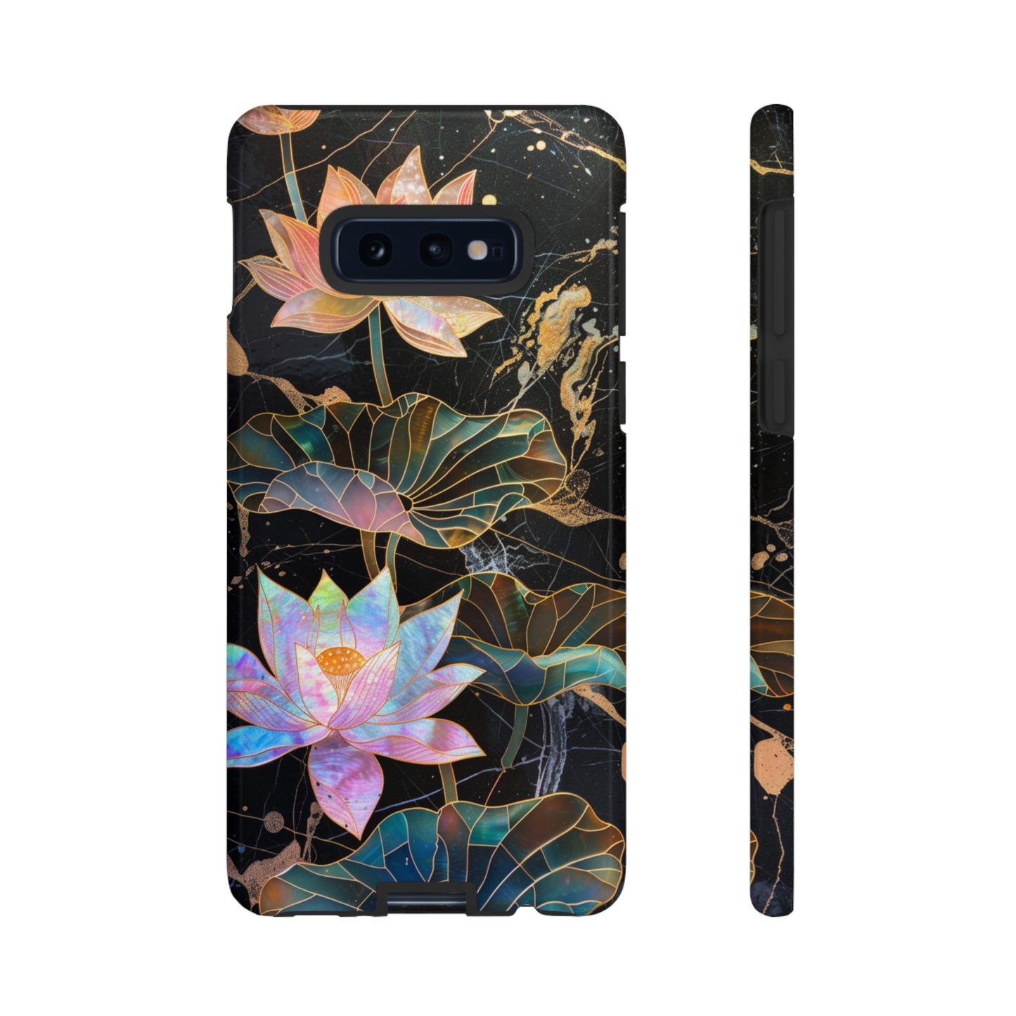 Zen Stained Glass Lotus Floral Design Phone Case