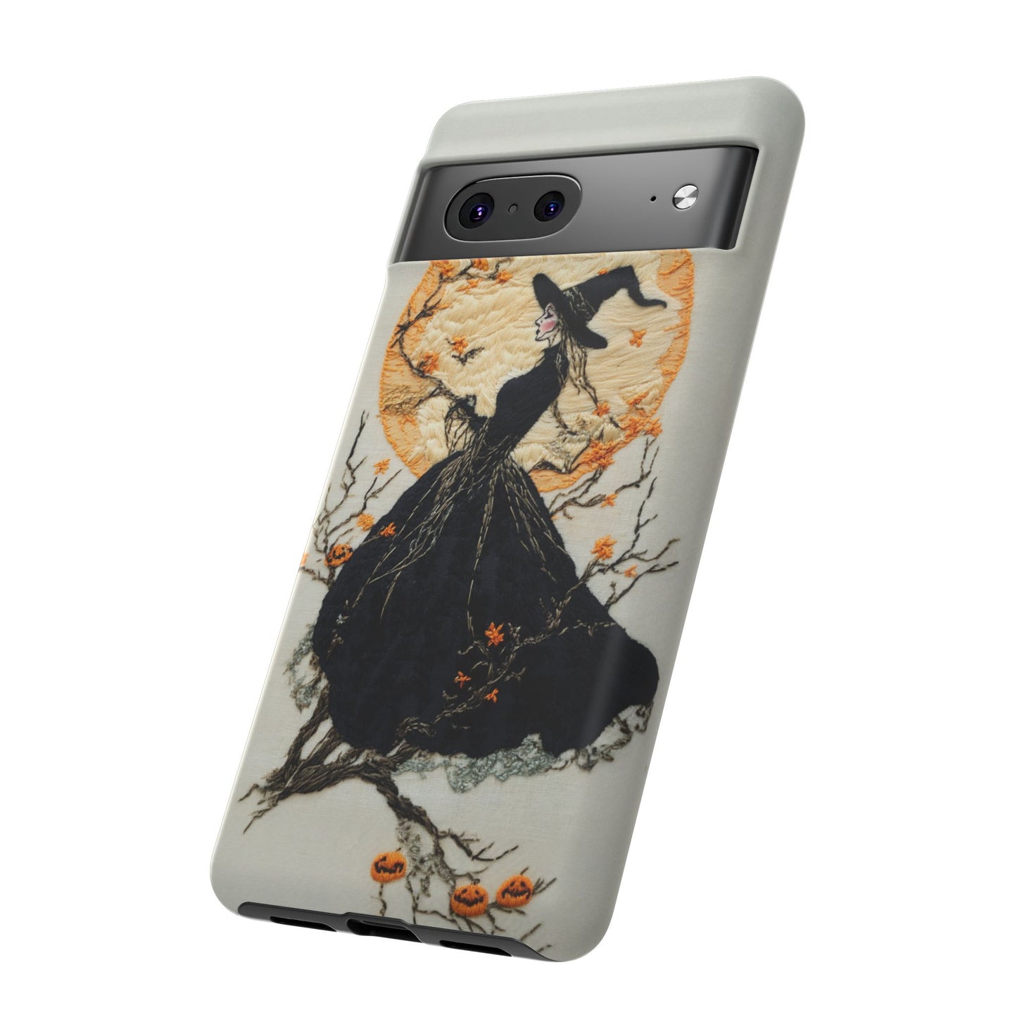 Halloween Witch Autumn iPhone Case, Embroidered Style