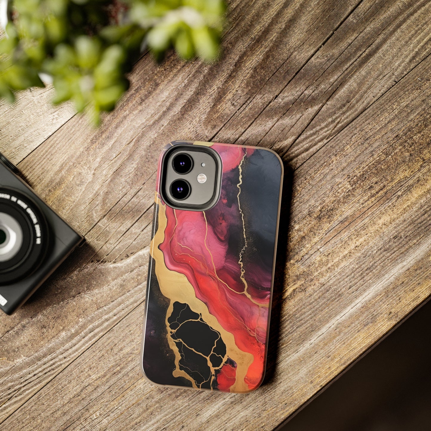 Marbled Dark Lava flow Phone Case | Embrace the Mesmerizing Multicolor Art