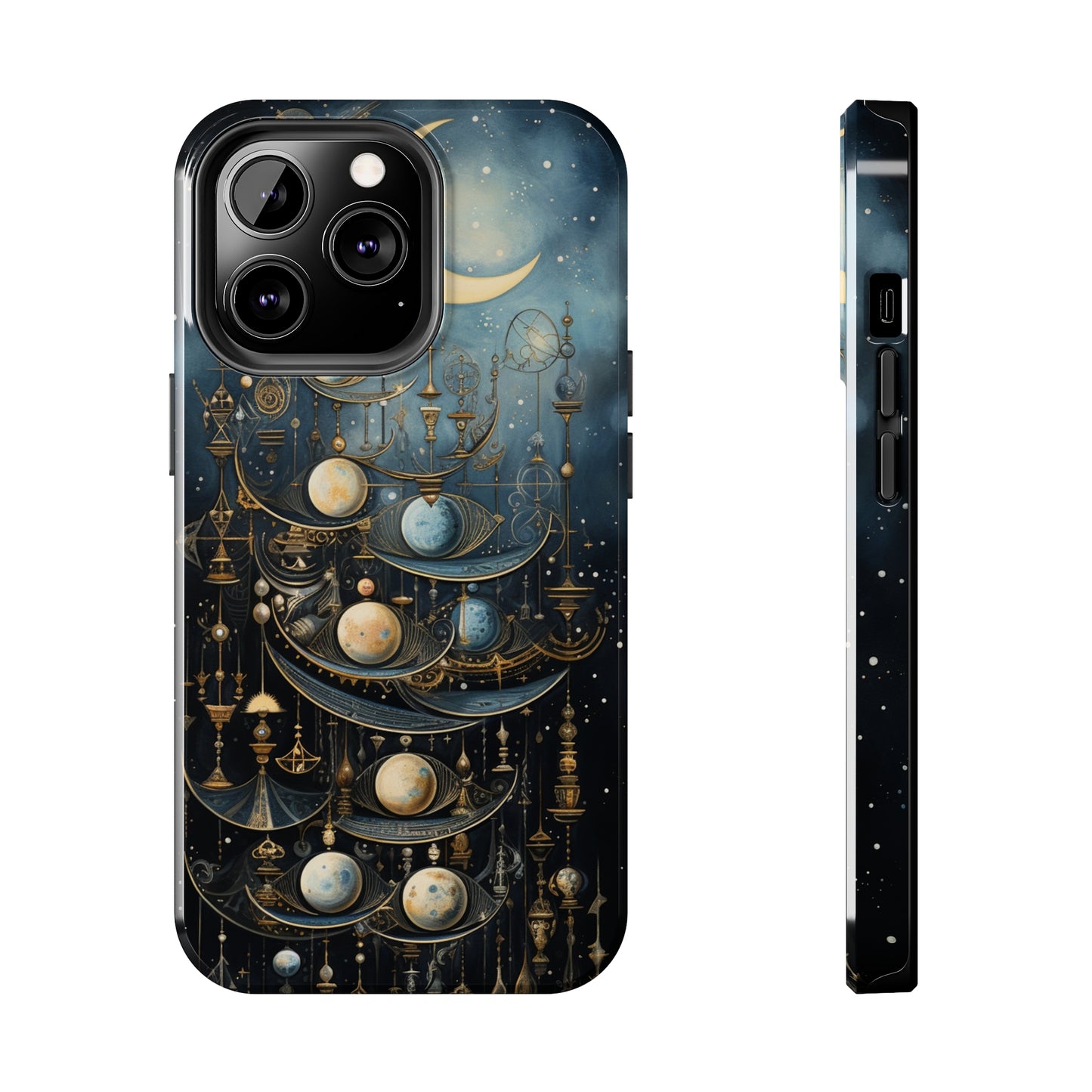 Esoteric Art Nouveau Moon Phases iPhone Case | Embrace the Mystical Beauty of Lunar Transitions